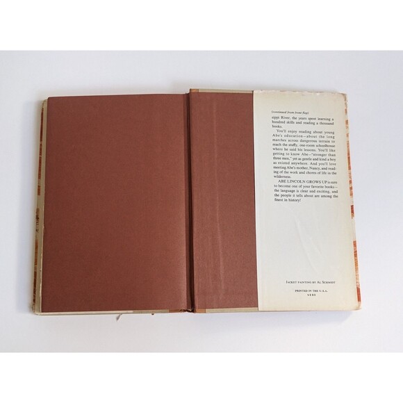Abe Lincoln Grows Up by Carl Sandburg 1956 Junior Deluxe Edition Illustrated HC‎ - Picture 9 of 9